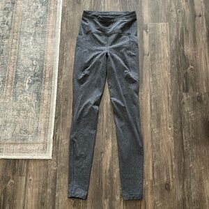 Heather grey women’s lululemon leggings size 4, 31 in length